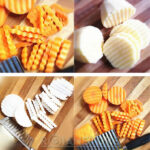 Cuchillo Papas Corte Americano Vegetales Frutas Ondeadas - Imagen 7