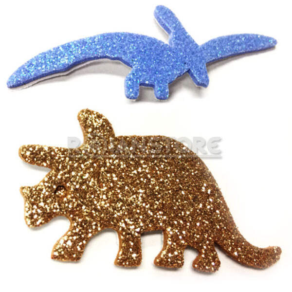Goma Eva Adix Dinosaurios Glitter Adhesivos