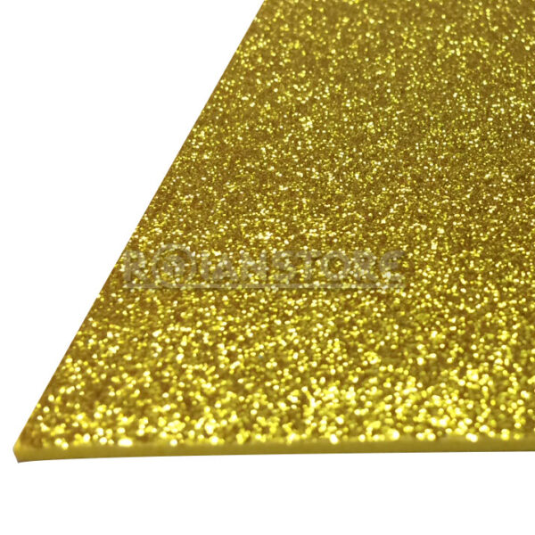 Goma Eva Glitter Dorada 40x60 Cm