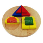 Puzzle  Encaje Dactic Figuras Geométricas Maderas Unidad - Imagen 5