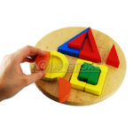 Puzzle  Encaje Dactic Figuras Geométricas Maderas Unidad - Imagen 7