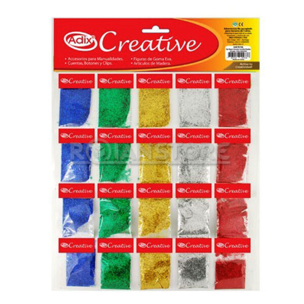 Escarcha Adix Creative Colores Display 20 Unidades