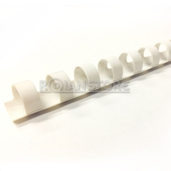 Espiral Plástico Blanco 16mm 50Unidades Capacidad 125 Hojas