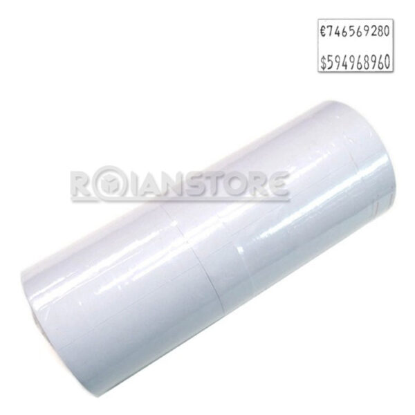 10 Rollos Etiqueta Auto Adhesiva Blanca Doble Línea para Máquina MX-6600