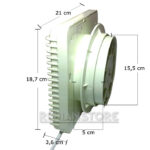 Extractor de Aire 6" Purificador Antihumedad Oficina con Rejilla - Imagen 7