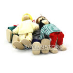 Familia de Madera Hijos Padres y Abuelos para Casa de Muñecas - Imagen 8