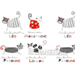 Cortina De Baño Hermoso Diseño Dibujos de Gato 180x180 Cms - Imagen 5