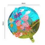 Globo Peppa Pig Y Su Familia Metalizado 40cm Con Palito - Imagen 2