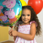 Globo Peppa Pig Y Su Familia Metalizado 40cm Con Palito - Imagen 4