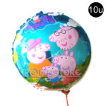 Globo Peppa Pig Y Su Familia Metalizado 40cm Set de 10un