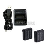 Kit 2 Baterías Alternativas GoPro Hero 4 Con Cargador Doble Usb