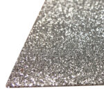 Pack 10 Pliegos Goma Eva Glitter 40x60 Cm Espesor 2mm Gris Plata
