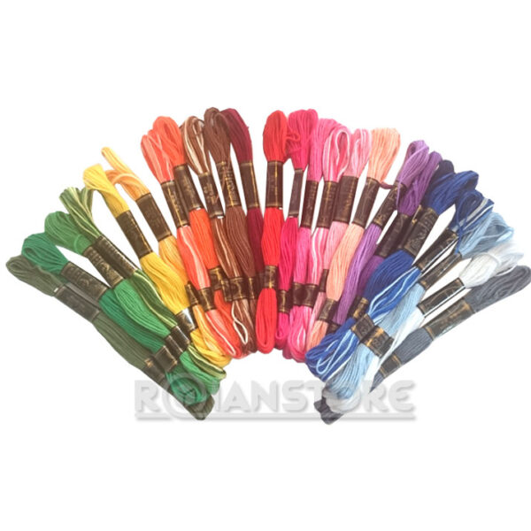 Set Hilo Roian Madejas Bordar Bordado 24 Colores