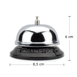 Timbre Mesa Hotel Metalico Cromado 8.5 Cms - Imagen 4