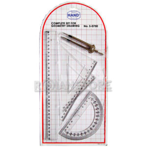 Regla Hand 30 cm. Set De Geometría 5 Piezas Unidad