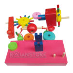 Juego Engranaje Parque Atracciones Juguete Didáctico Madera - Imagen 3