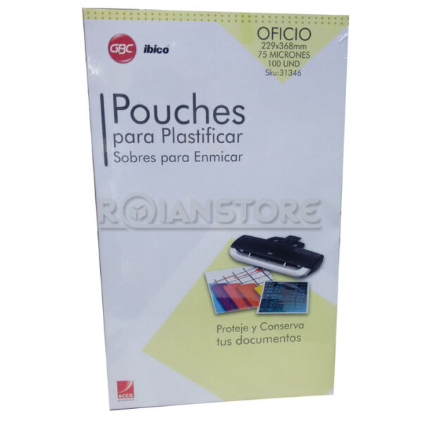 Láminas de Plastificar Rexel Ibico Oficio 75 Micrones