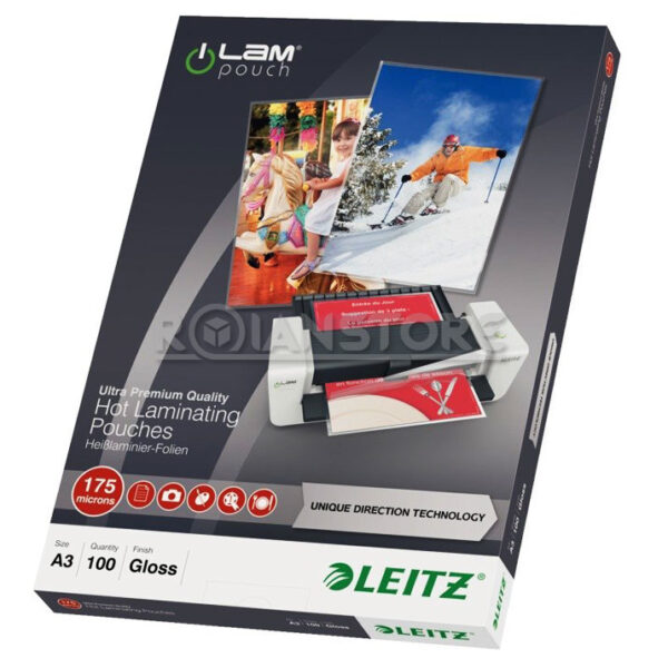 Láminas De Plastificar (Pouches) Leitz A3 175 Micrones