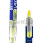 Lápiz Inoxcrom Bolígrafo Tinta Azul 2 en 1 Destacador Amarillo Unidad - Imagen 7