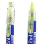 Lápiz Inoxcrom Bolígrafo Tinta Azul 2 en 1 Destacador Amarillo Unidad - Imagen 11
