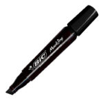 Marcador Permanente Bic Plumon Color Negro Set 12 Und - Imagen 2