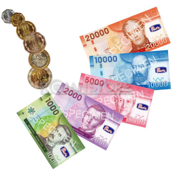 Matemáticas Dactic Set de Billetes y Monedas Unidad