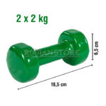 Set Mancuernas 4 Kg - 2 X 2 Kg Antideslizantes Vinilo - Imagen 8