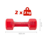 Set Mancuernas 4 Kg - 2 X 2 Kg Antideslizantes Vinilo - Imagen 21