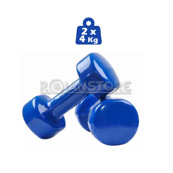 Set Mancuernas 8 Kg - 2 X 4kg Antideslizantes Vinilo