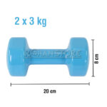 Set Mancuernas 6 Kg - 2 x 3 Kg Antideslizantes Vinilo - Imagen 16