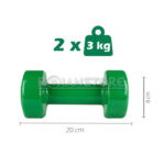 Set Mancuernas 6 Kg - 2 x 3 Kg Antideslizantes Vinilo - Imagen 23