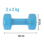 Set Mancuernas 4 Kg - 2 X 2 Kg Antideslizantes Vinilo - Imagen 12