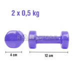 Set Mancuernas 1 Kg - 2 x 0.5 Kg Antideslizantes Vinilo - Imagen 8