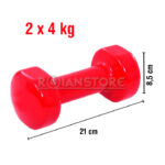 Set Mancuernas 8 Kg - 2 X 4kg Antideslizantes Vinilo - Imagen 10