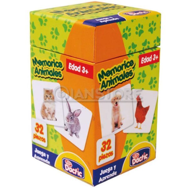 Juego de Mesa Dactic Memorice Animales Cartón