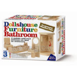 Completo Set Muebles De Baño En Madera Para Casa De Muñecas (e) - Imagen 2