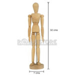 Figura Humana Articulada Madera Estudio Dibujo 32cm - Imagen 2