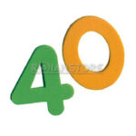 Lenguaje Dactic Número Diseño Goma Eva Adhesiva 100 Piezas Unidad