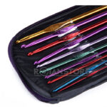 Completo Set de 22 Crochet Colores y Cromados con Bolso - Imagen 3