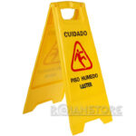 Señalética Letrero Cartel Cuidado Piso Mojado Húmedo
