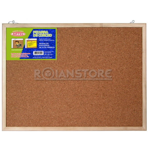 Pizarra Artel multiuso de corcho 45 x 60 x 18 Cm