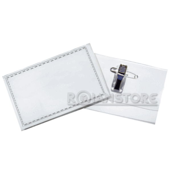 Porta Credencial con Apretador y Alfiler de Gancho