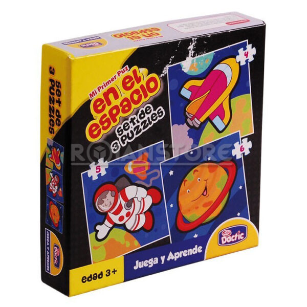 Puzzle y  Encaje Dactic Set  de 3 Puzzles del  Espacio