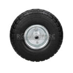 Rueda Con Neumatico Camara Valvula Y Eje Para Carrito 22 cm - Imagen 2