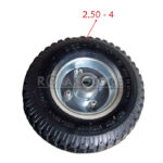 Rueda Con Neumatico Camara Valvula Y Eje Para Carrito 22 cm - Imagen 6