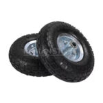 Rueda Con Neumatico Camara Valvula Y Eje Para Carrito 22 cm - Imagen 4