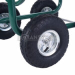Rueda Con Neumatico Camara Valvula Y Eje Para Carrito 22 cm - Imagen 5