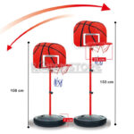 Set De Basketball Incluye Base Aro Pedestal Pelota y Malla - Imagen 23