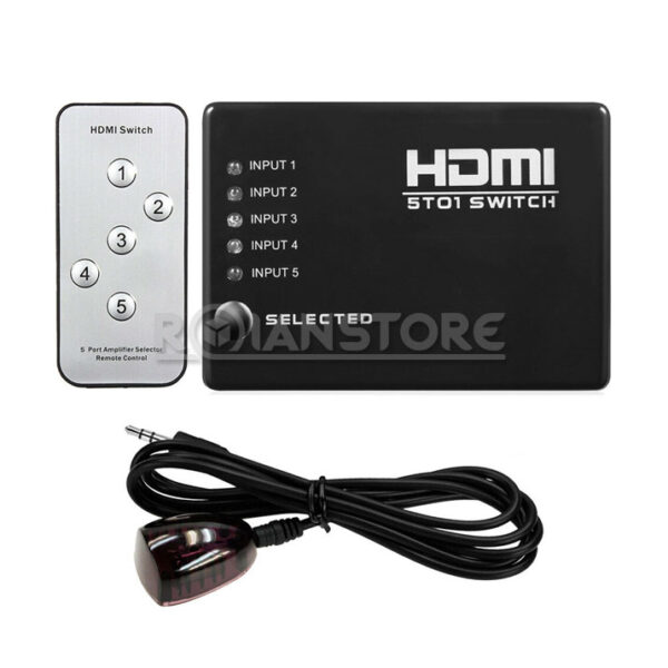 Switch Hdmi 5x1 Hd 720p Y Full Hd 1080p Conmutador Hub