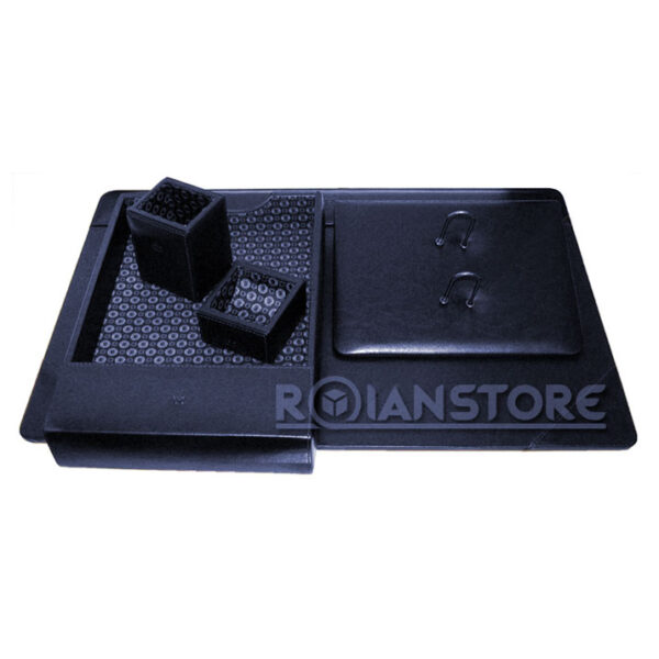 Set Escritorio 5 Piezas Eco Cuero Dommo Burano Negro